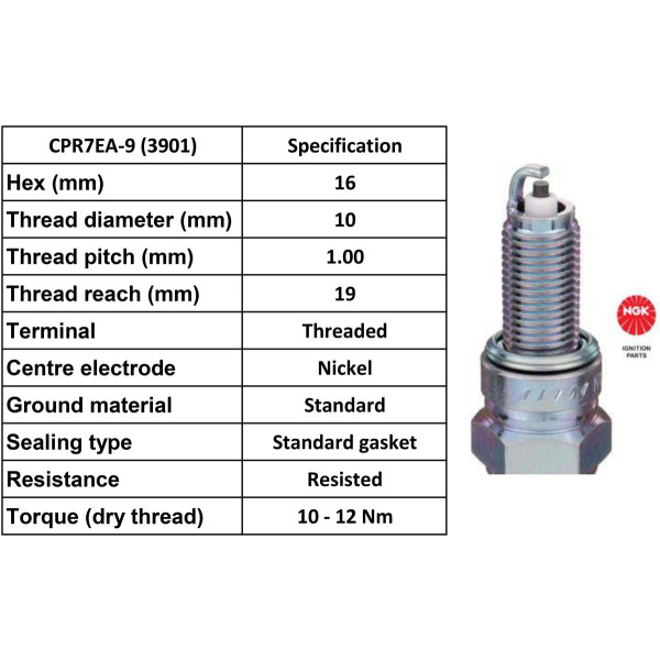 NGK NGK Spark Plug CPR7EA-9 Plugs [Box 10]